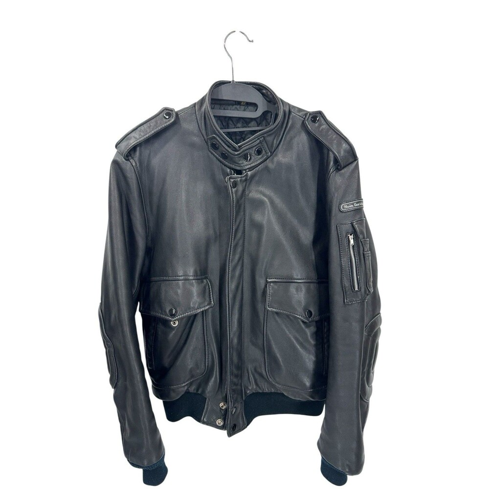 Hein Gericke Vintage Cafe Leather Moto Jacket 1980's 42